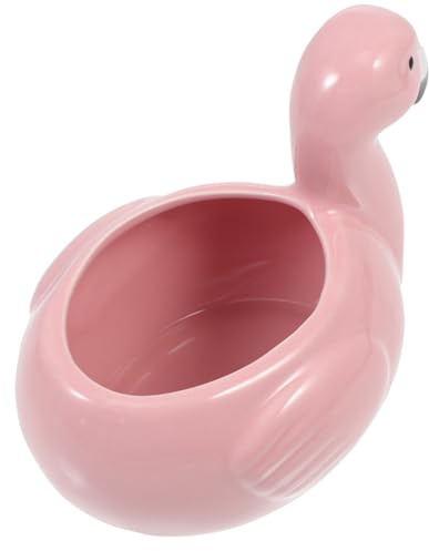 GALPADA Copa de Cóctel para Fiestas Hawaianas de Cerámica Forma de Flamenco Rosa Gran Capacidad y Decoración Fácil de Usar