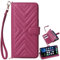 BAILI for Doro 8100/Doro 8200 Phone Case, Flip Leather Wallet Cover with 6 Card Slots Kickstand Magnetic for Doro 8100/Doro 8200-Red