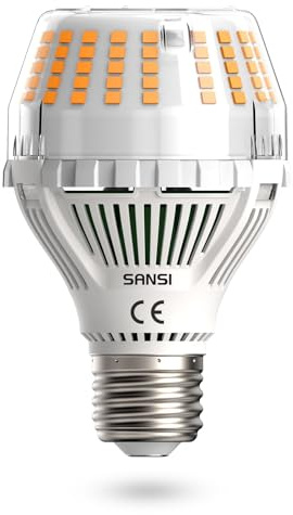 SANSI Bombilla LED E27 20W Luz Cálido 3000K, Equivalente a Bombilla Halógena 200W, Ángulo 270°, 3000 Lúmenes, No Regulable, Bajo Consumo para Iluminación Doméstica y Comercial - 1 Unidade