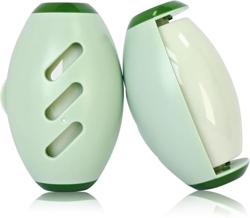 Reusable Lint Roller, Washable Sticky Roller, Pet Hair Remover, Silica Lint Roller Reusable for Clothes Lint Removal Sofas and Bedding (Green)
