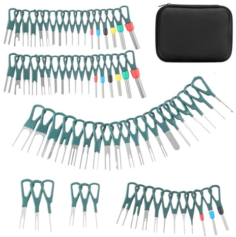 76 PCS Outil de retrait de borne, ensemble d'outils de retrait de borne pour voiture, outil de déverrouillage, outil de retrait de borne, outil de retrait de borne outil de déverrouillage de voiture p