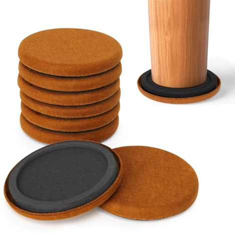 12 Pack Furniture Sliders & 8 Pack Felt Furniture Pads Sliders,Non-Slip Furniture Pads for Heavy Items,Legs,Carpet,Appliance Sliders for Washing Machine, Sofa, Table (Felt, 1)