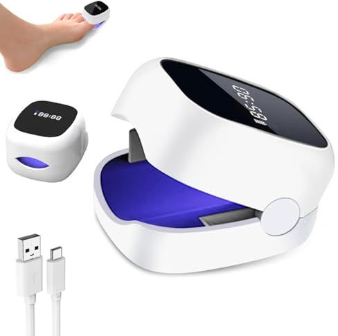 Yesimola Mycose Ongles des Pieds Laser, 4 Bleus et 2 Thérapie Dispositif Laser Antifongique à Action Rapide, Nettoyage et Réparation Ongles Traitement Champignons Ongles Infections Fongiques