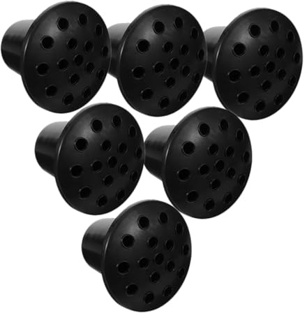 Zerodeko Vase Commémoratif Noir en Plastique 6 Pièces pour Fleurs | Lot de 6, Maintien Vertical, Usage Intérieur et Événements, Design Élégant pour Décor Sobre
