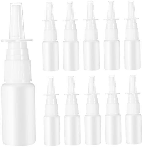 WEKADRIN 20 pièces Spray Nasal Rechargeable Portable Bouteilles de Voyage avec Brumisateur à Fine Pulvérisation et Couvercle de Protection