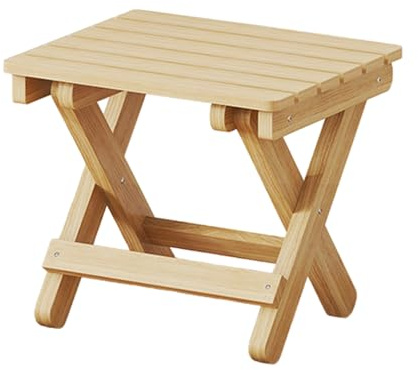 Tabouret portable - chaise passante pliable, siège en bois léger | Le trottoir pliant compact offre un support de support pratique confortable en place adaptée à la camping Travel Outdoor Adventure Ki