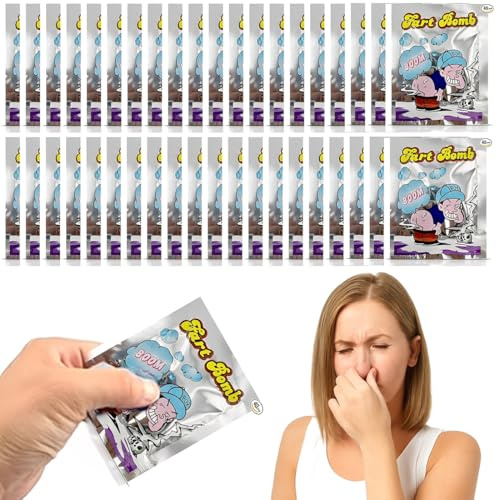 THQAE 40 Piezas Bombas Fetidas,Articulos de Broma,Divertidos Mini Juguetes de Broma,Adecuados para Diversas Ocasiones como Halloween,Fiestas y Navidad