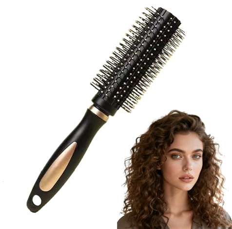 Round Hair Brush for Quick Blow Drying & Styling, Curling & Smoothing for All Hair Types, Add Volume, Ergonomic Handle(Barrel 35mm)