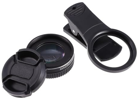 COHEALI Obiettivo Macro per Fotocamera Smartphone 15X 37Mm Lente Micro Singola Anello Antiscivolo Nero Alta Definizione 4K per Foto Ravvicinate Clip per Cellulare