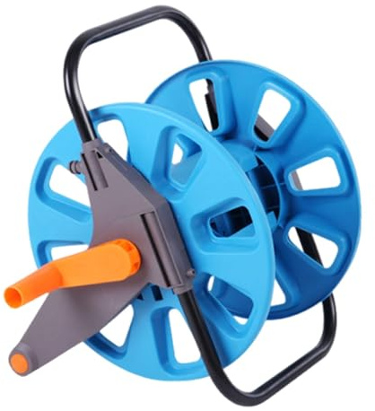 Ronyme Carrete para Manguera de jardín, Soporte para Almacenamiento de mangueras, Resistente, portátil, con Capacidad para 20 a 30 Metros, Tubo de Aluminio