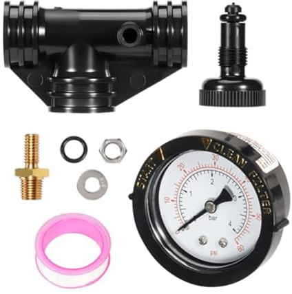 JoyousMall Kit de soupape de décharge d'air pour Pentair pour filtre à sable Triton II TR40 TR50 TR60 TR100 TR140, pièces de réparation de filtre de piscine avec manomètre et clé