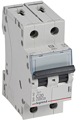 InterruptorAutomaticoTX3 2 Polos 20A Legrand 403607
