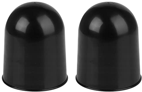 GROCAR 2 pcs x Trailer Hitch Ball Cover Universal 50 mm Tow Ball Cover in Black, Tow Bar Cover, Car Wash Proof, Abrasion & Dirt Protection