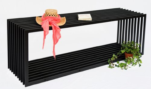 DanDiBo Banc Style D 150cm Modern Banc de Jardin 10103 Banquette en métal Fer Banc à Fleurs