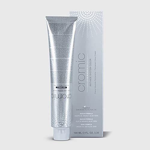 Light Irridiance - Crema per capelli Cromic per colorazione permanente, antietà, con olio di argan e aloe vera, 100 ml 100mL 6.2 Biondo scuro / Viola
