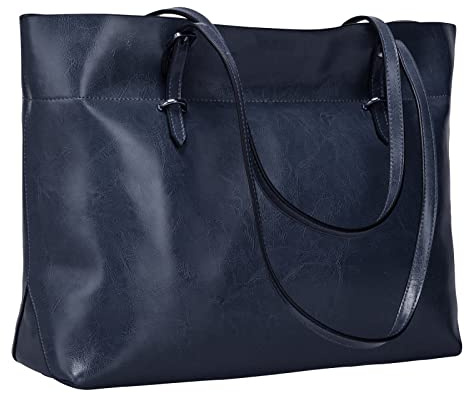 S-ZONE Damen Handtasche Rindspalt Leder Schultertasche Umhängetasche Große Shopper Tote Beutel