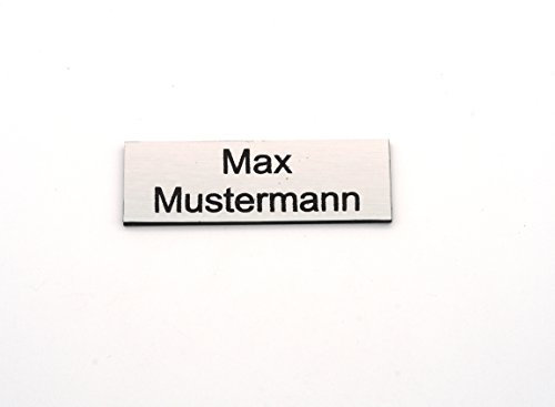 Briefkastenschild Klingelschild Türschild Namensschild Namensschilder Briefkasten Etiketten Gravur Selbstklebend | wetterfest, wetterbeständig | Lasergravur | Größen 60x20mm und 80x35mm (6 x 2 cm)