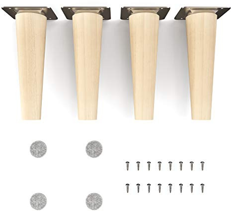 sossai Möbelben i naturligt bokträ CLIF ROUND HMF1 15 cm hög runda rak design för byråer skåp hyllor