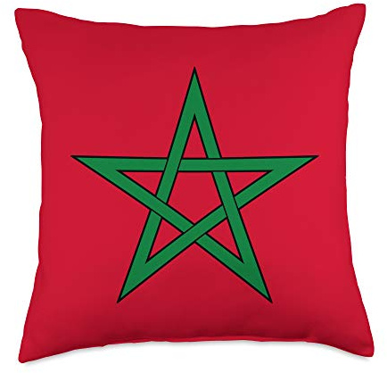 Moorish American Proud Moors Moorish Moroccan Flag Amexem Throw Pillow