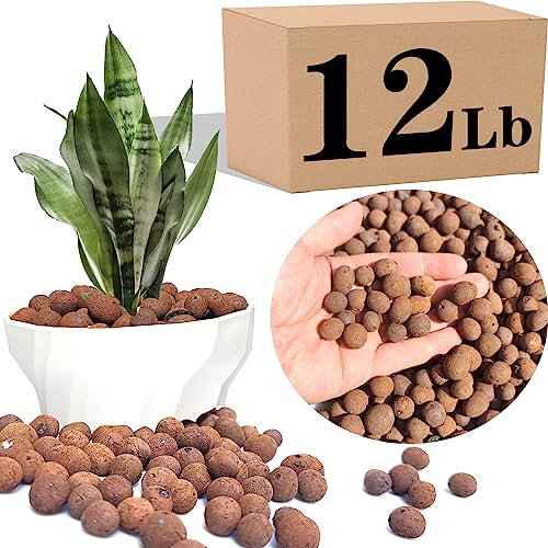 Galets d'argile expansés 5,7 kg - Roches hydroponiques en céramique organique pour culture horticole, orchidées, drainage, décoration