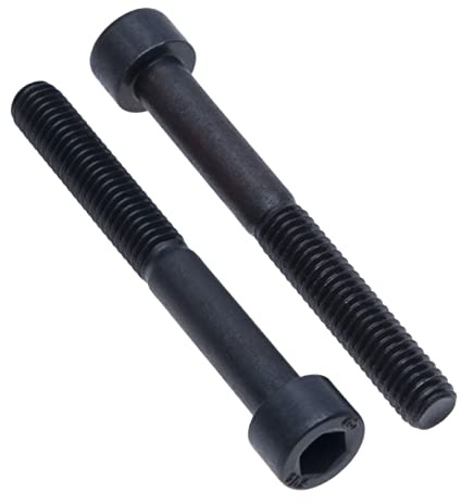 Cylinder Hex Huvudskruvar Skruvar M12 (Förpackning me 2) Stålklass 10.9 Sexhörning Uttag Allen Key Skruva Bultar Gängfästen Cylindrisk Heavy Duty Certifierad standard DIN912 Svart (12mm x 60mm)