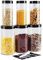 Barattoli Cucina,Barattoli Plastica,Barattoli Plastica,3 x 1000ml Set & 3 x 500ml Set Vasetti Vaso Contenitore con Coperchio 8 Etichette Lavagna Adesive Riutilizzabili + Gessetto