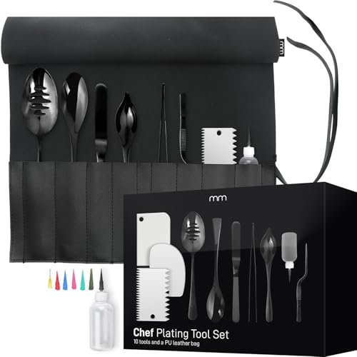 Mikamax – mm Chef's Plating Tool Set – Kitchen Chef Cooking Equipment – Culinaire Coating Kit – Plating Kit – 8-Piece Set