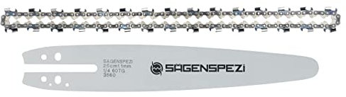 Sägenspezi Carving 25cm Schwert-Set mit 1 Kette 1/4 60TG 1,1mm passend für Stiga SPR 255 C