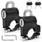 2pcs Motorcycle Helmet Lock, Anti-Theft Fixed Multi-Function Lock General Battery Electric Car Handlebar Helmet Lock for 22-28mm Handlebar Tubing, Motorbike, Bicycle or Scooter