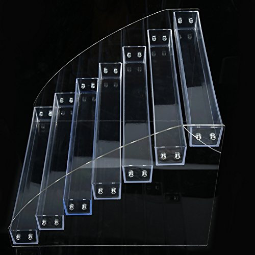Ejoyous 7 Tier Nail Polish Organiser, Nail Varnish Storage Rack Acrylic Clear Nail Polish Display Stand for Essential Oil Lipstick Perfume