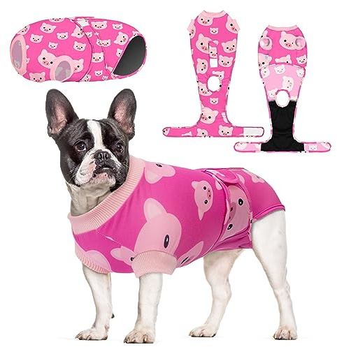 CuteBone Dog Surgery Recovery Suit Cat Surgical Onesie Female Body Suits Male Prevent Pet from Licking Wounds SSF01L