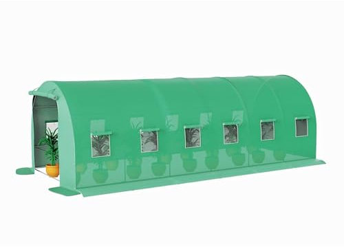 WERKA PRO Invernadero túnel 18 m2 6 x 3 m x h 2 m