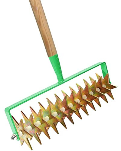 Cultivator, Rotary Hand Soil Scarifier Cultivator with Handle, 41 cm / 16 in Wide, Gardening and Farming Tool