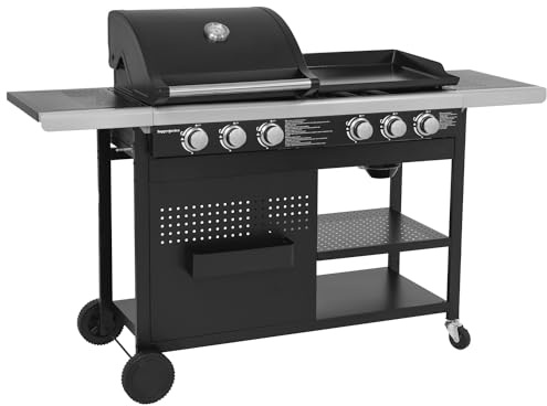 Barbacoa duo gas VESUVIO 3 quemadores + plancha 3 quemadores 18kW