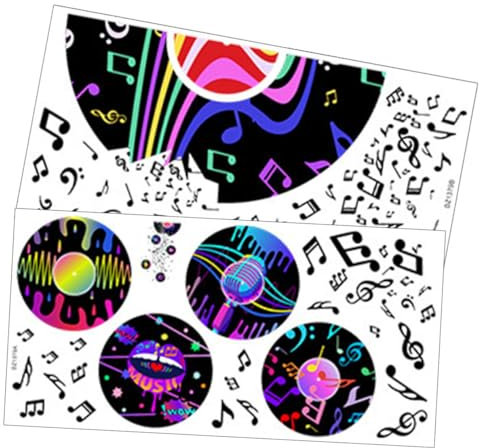 LIFKOME 2 Blätter Vinyl-schallplatten-aufkleber Aufkleber Für Die Wand Schallplatten-wandaufkleber Wandtattoos Abziehen Und Aufkleben Ästhetische Kind Musik Pvc Dekorative Wand
