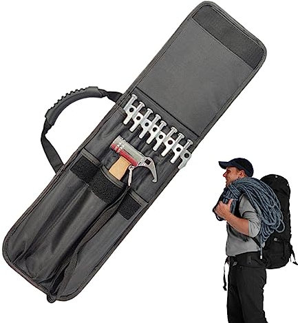 Campingzeltheringe, Oxford-Tuchhalter für Zeltheringe, Mehrzweck-Zelt-Nageltasche für Camping, Wandern, professionelle Hammer-Tasche für Rucksackreisen