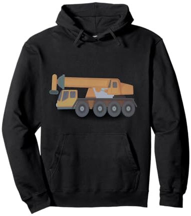 lifting platform vehicle colored comic design Pullover Hoodie