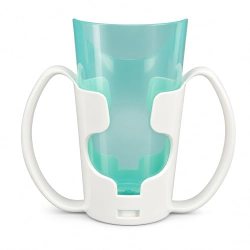 Elprico Elderly Care Cups,Adult Nosey Cups,No Spill Cups for Adults,Hospital Drink Cup,Versatile Patient Care Food Liquid Drinking Cup Mug with 2 Handles for Disabled Postoperative