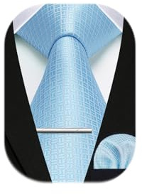 Enlision Herren Krawatten und Einstecktuch krawattenklammer Set Paisley Karierte Krawatte Taschentuch Krawattennadel Für Männer Business Hochzeit Tie Sets
