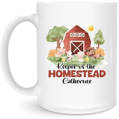 Tazza Da Tè Keeper Of The Homestead Tazza Bianca In Ceramica Facile Da Impugnare Tazza Personalizzata Latte Thè Mug 330Ml