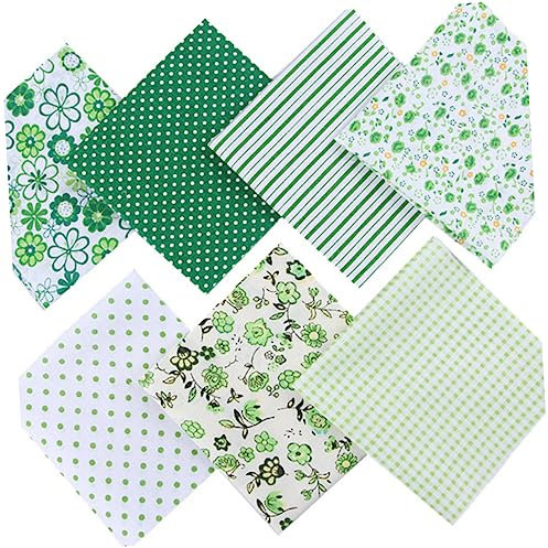 SEWACC 2packungen Baumwollstoff Kreative Patchwork-Stoffe Für Nähprojekte Pro Packung Geeignet Für Heimdeko Und Bastelarbeiten Grün