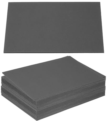 PATIKIL 17,8 x 12,78 x 0,16 cm spånskivor, 20 st 80 PT tjocka bokbrädor, pärmar, robust bokbindningsmaterial för bokbindningsskydd, svart