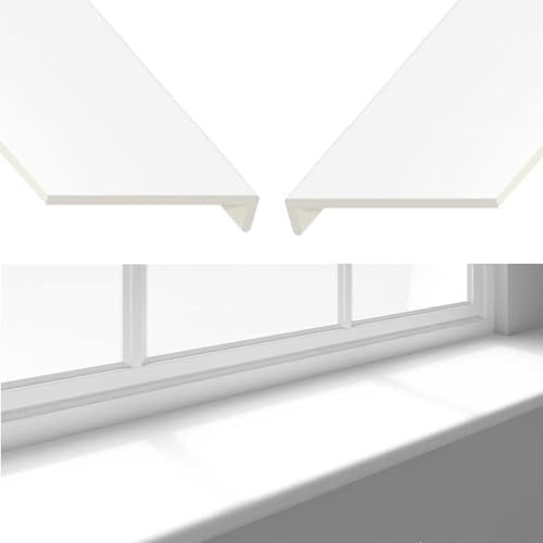 Window Sill Capping Board - Square Edge Window Board Sill Cover - Plastic Window Cill Cover - 125mm (W) x 1.25 Metre (L) x 9mm (T)
