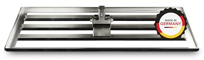 ID33® Rasenrechen aus Edelstahl (90 x 34 cm) – Ohne Stiel – Perfekt Ebener Rasen – Mühelose Rasenpflege – Nivellierrechen, Rasenkamm – Made in Germany