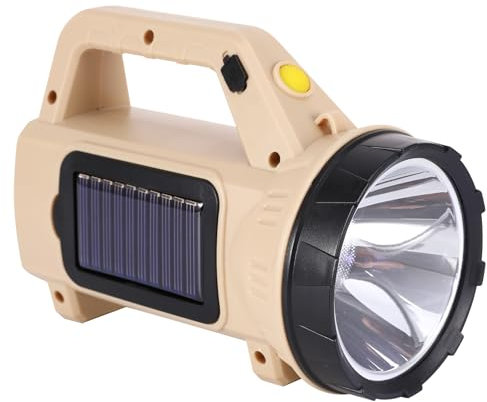 OurLeeme Rechargeable LED Flashlight - 800LM Torch with 1200mAh Battery, USB and Solar Charging, 3 Light Modes for Camping Outdoor Emergency