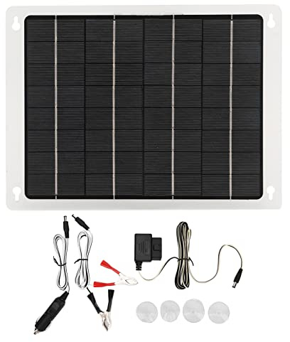 Bnineteenteam RV Solar Panel 20W 12V Polysilicon Batterie Ladegerät mit Dual USB -Ladeanschluss OBD -Kabel für das Ladung von Auto RV
