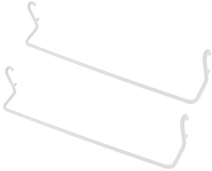 Alipis Soporte Estándar Toallas 2 Inoxidable de Acero white Piezas Fácil de Instalar Compatible Perforados Adecuado para Baño y Cocina Tableros