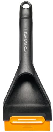 Fiskars Solid Auto-Eiskratzer mit harter und weicher Kante, 26 cm, Mit austauschbarem Schaber, 1078497