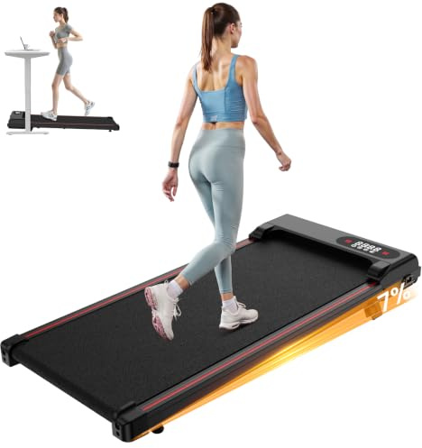 HomeFitnessCode Laufband Walking Pad mit Neigung für Zuhause Schwarz
