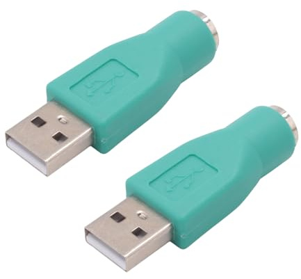 Vryzmo 2 X Convertidor de Adaptador PS2 Hembra una USB Macho para Raton Teclado